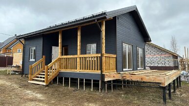 Фото отчет Каркасного дома 9х7 деревня Кузнецы