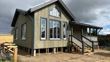 Фото отчет каркасного дома 10.5х9.5 Беляевский Мох, Проект Д-4